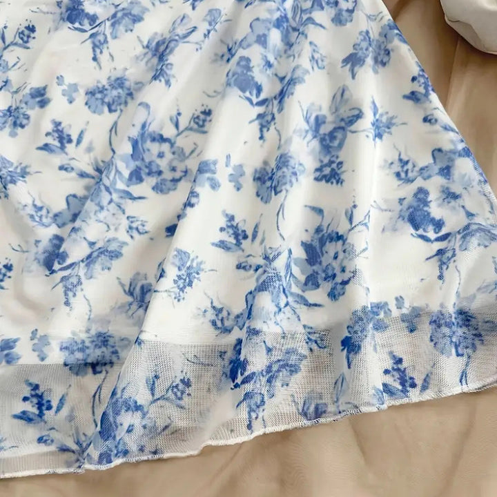 Women's Boho Floral Print Mini Dress Spaghetti Strap