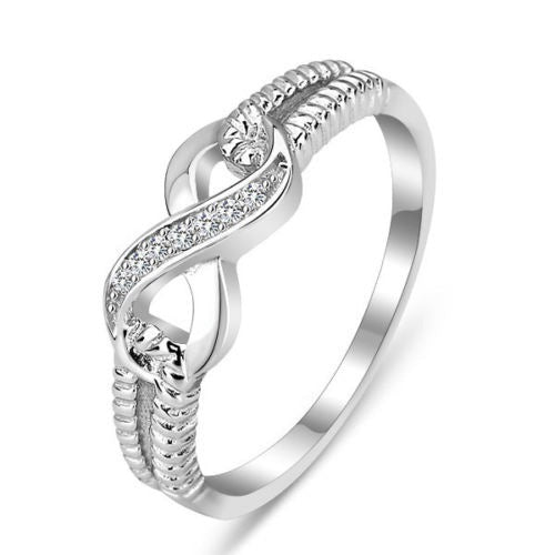 Wish Hot Sale New Creative Diamond 8 Word Ring Amazon - Dignitestore Silver / 5 Ring