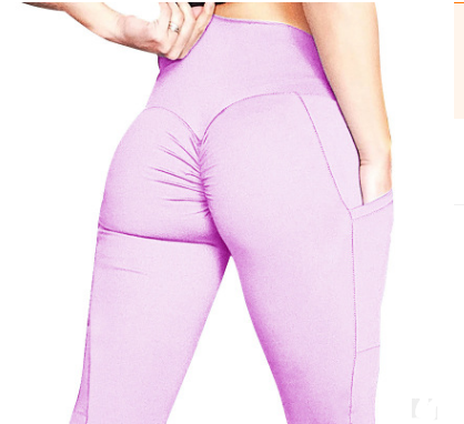 women fitness high elastic quick drying pants - Dignitestore Purple / M / Pocket Yoga Pants