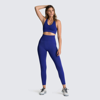 Seamless Gym Set Nylon Woman Sportswear - Dignitestore Royal Blue / L Suits and Set