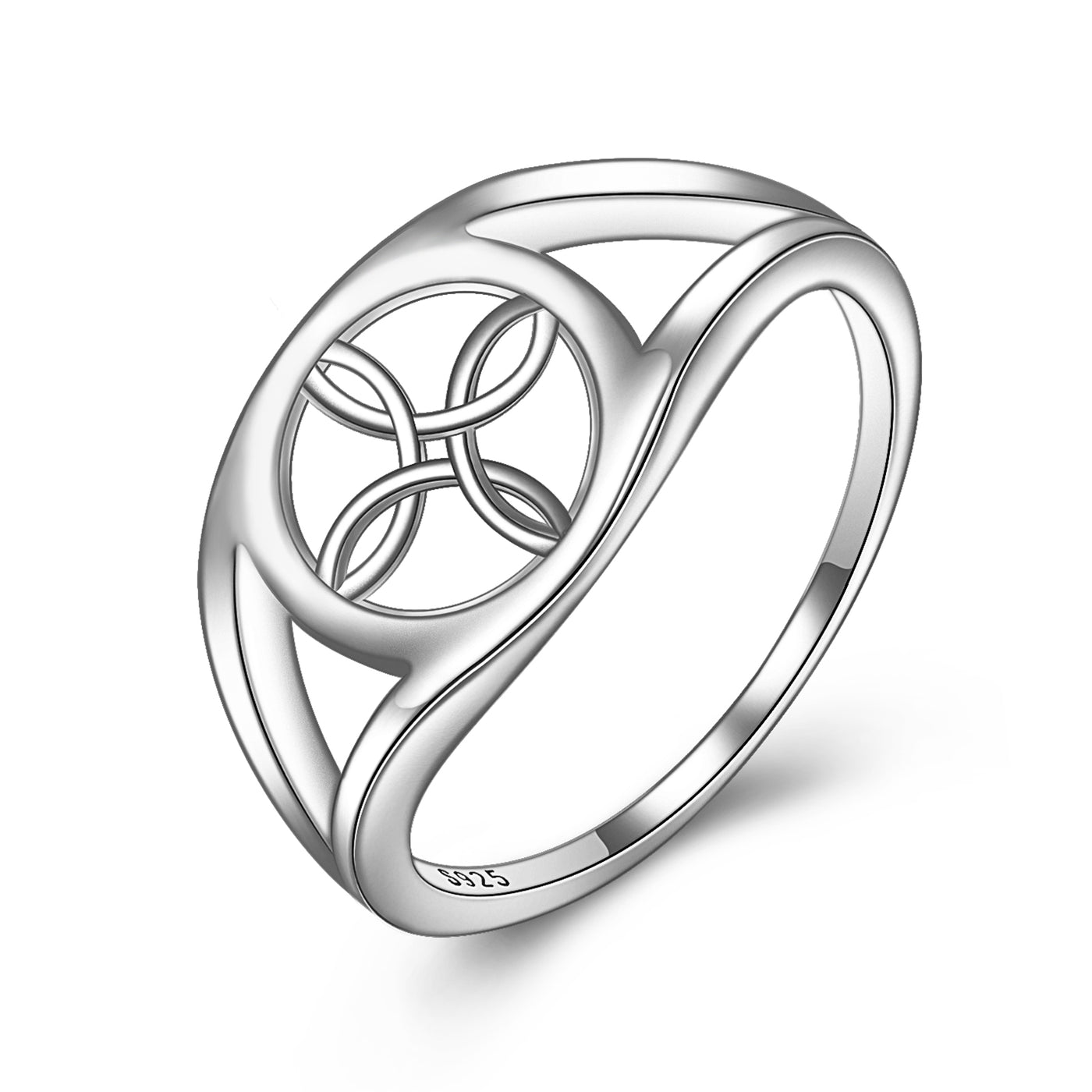 Sterling Sliver Celtic Circle Round Knot Rings - Dignitestore Sliver / US 7 Ring