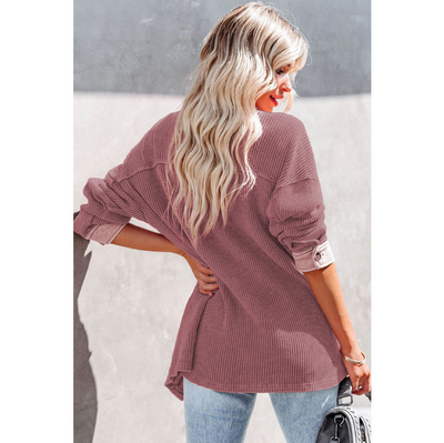 Women's Loose Solid Color Long-sleeved Shirt Jacket