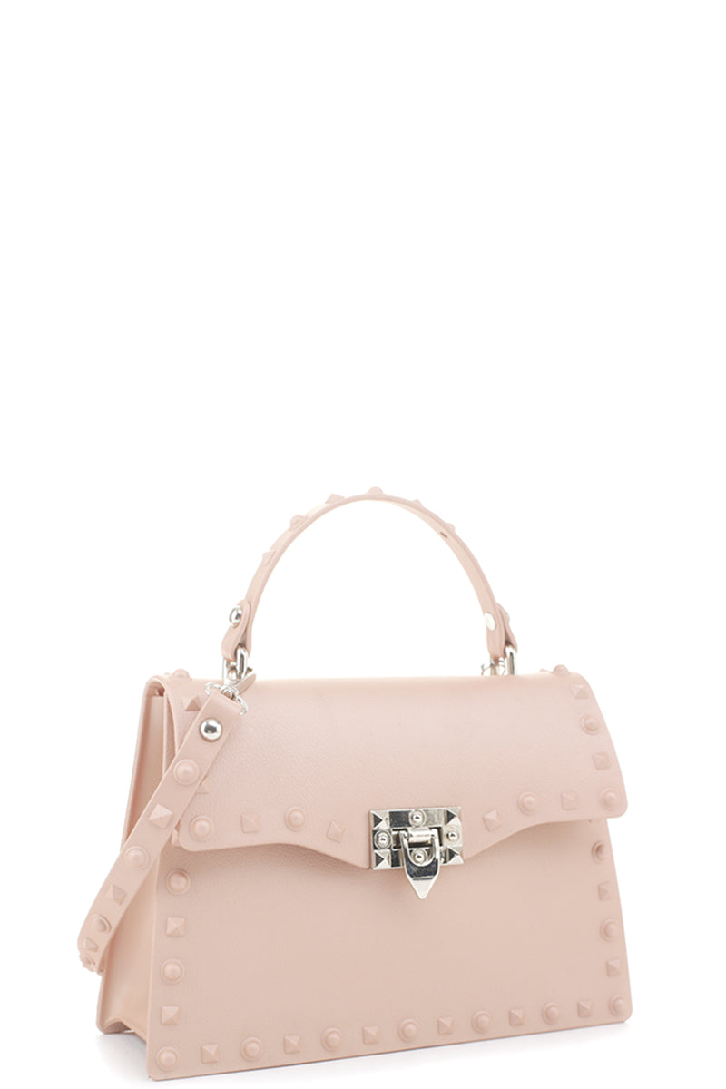 Smooth Jelly Stud Buckle Crossbody Bag