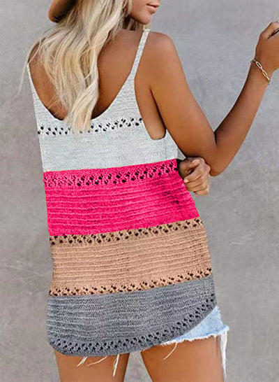 Loose Camisole Knit Beach Top Women Beachwear
