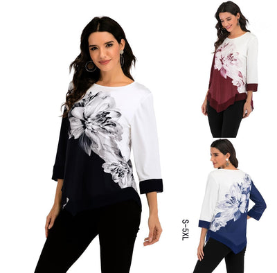 Loose Irregular Hem Blouse