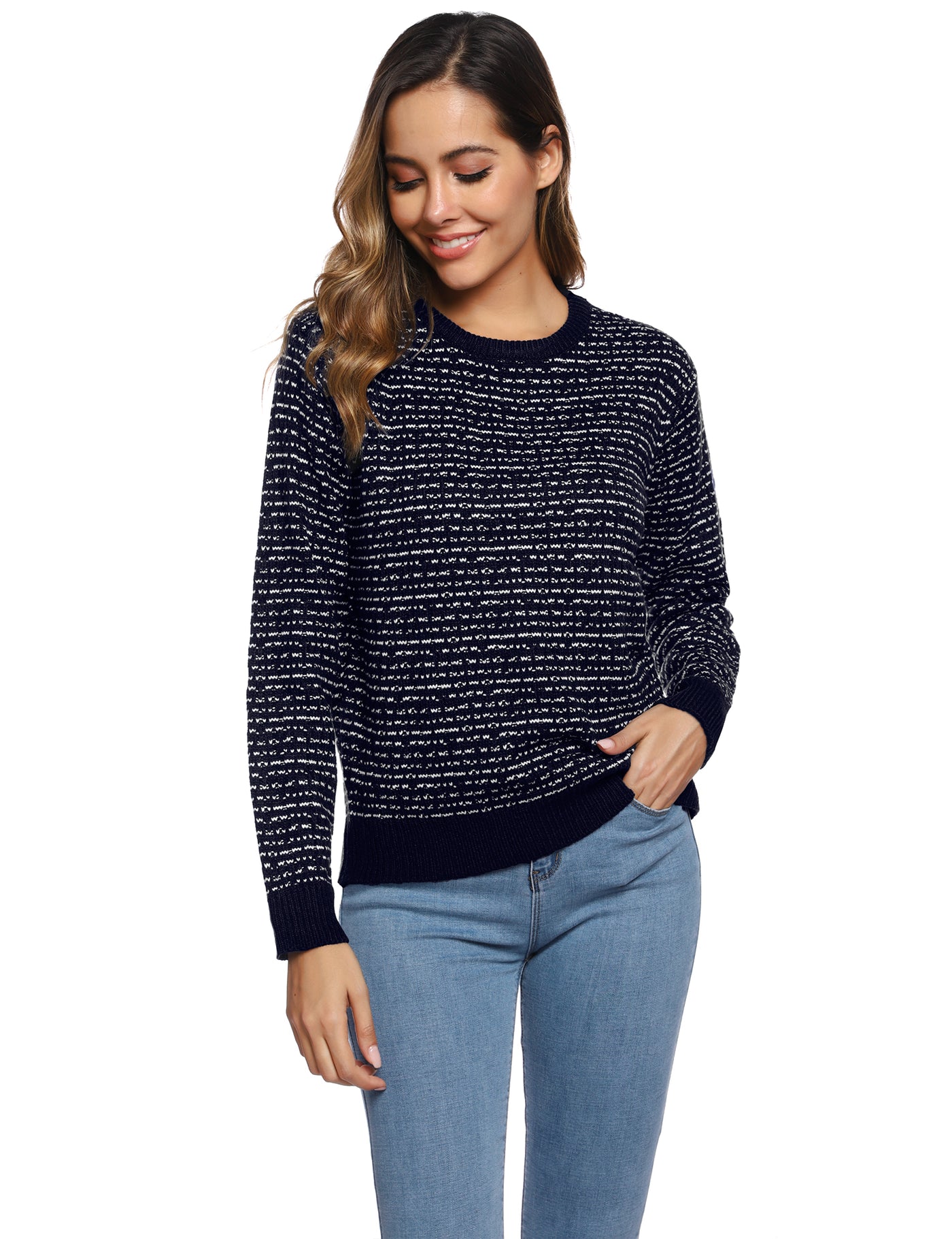 Women jacquard sweater