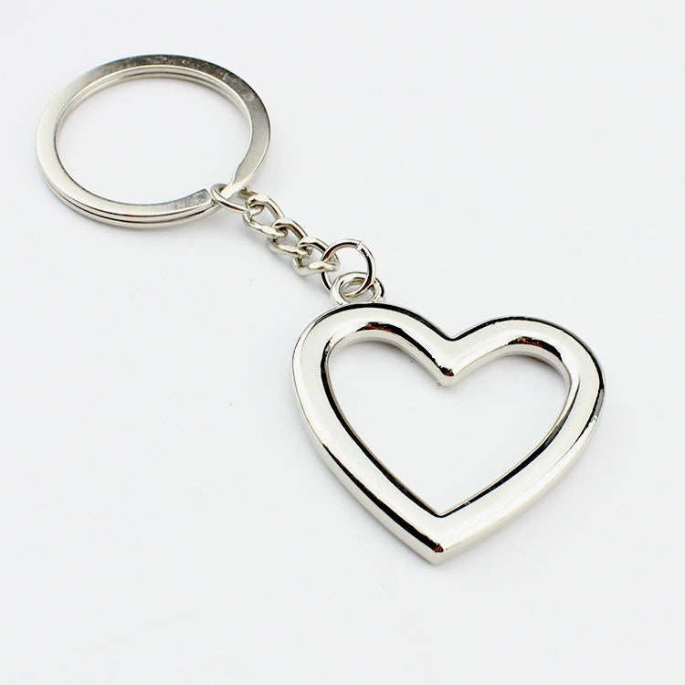 Personalized Hollow Peach Heart Keychain